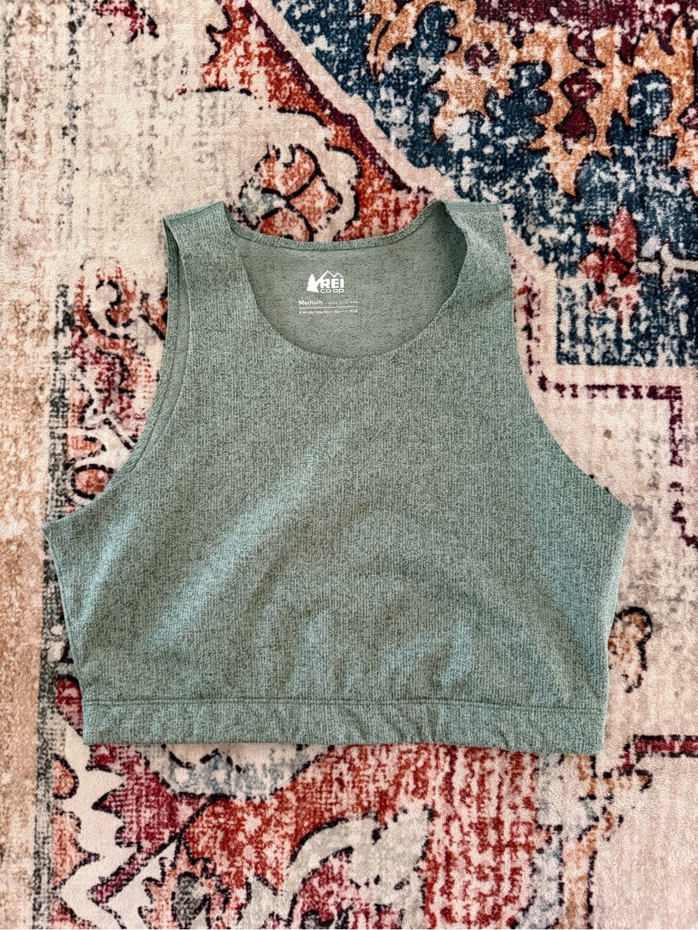 Women's REI Sage Green Crop Tank Top/Sports Bra
